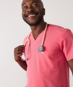 Alternative view of ZACK RE-GARDE™ - WARM EMBER - Three Pockets Men's Scrub Top - SILVADUR™ - Final Sale