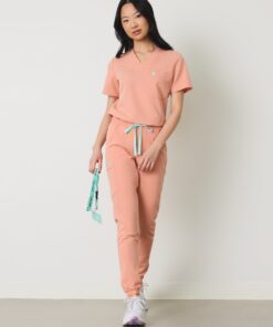 ROSIE RE-GARDE™ - PEACH - Jogger Scrub Pants - SILVADUR™ - Final Sale