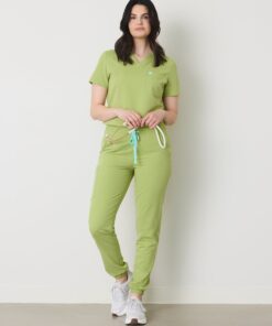 ROSIE RE-GARDE™ - MOSS GREEN - Jogger Scrub Pants - SILVADUR™ - Final Sale