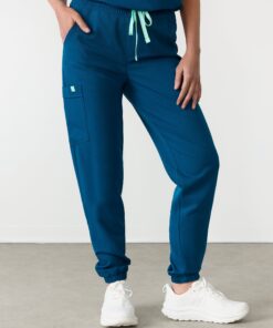 Alternative view of ROSIE RE-GARDE™ - OPAL BLUE - Jogger Scrub Pants - SILVADUR™