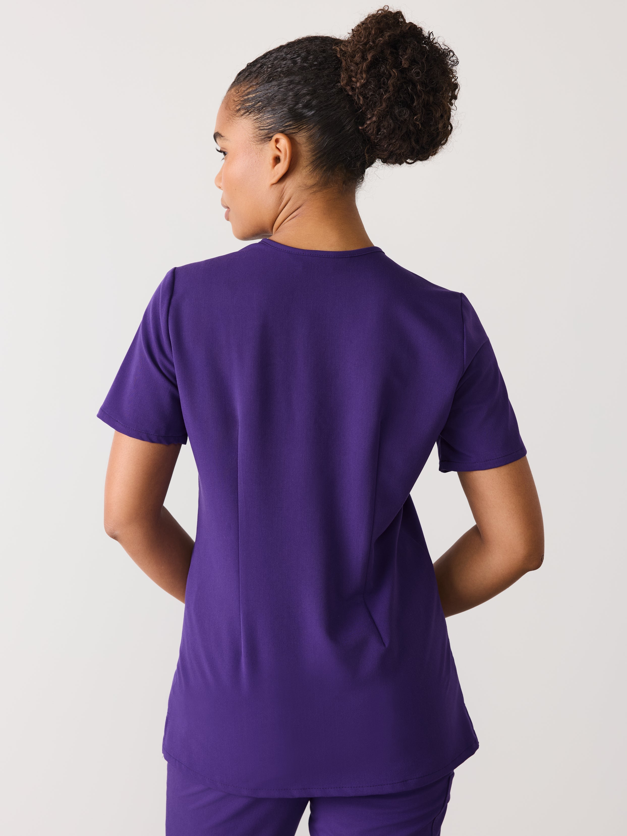 GABRIELLE RE-GARDE™ - MIDNIGHT VELVET - One Pocket Scrub Top - SILVADUR™ - Final Sale - Image 3