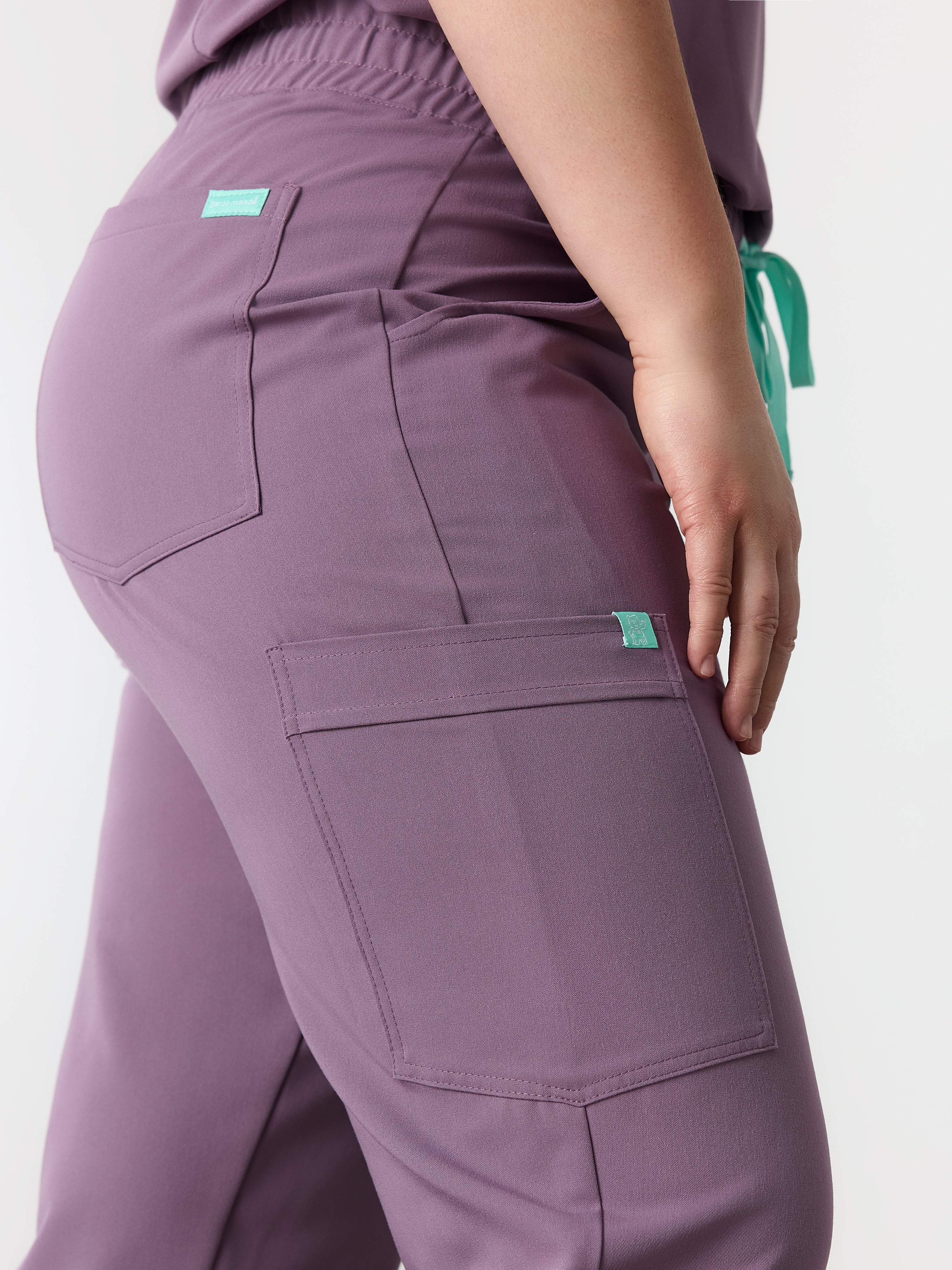 JULIETA RE-GARDE™ - DUSTY PURPLE - Straight Cut Scrub Pants - SILVADUR™ - Image 3