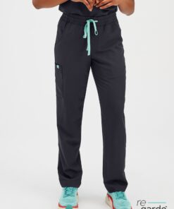 JULIETA RE-GARDE™ - CHARCOAL - Straight Cut Scrub Pants - SILVADUR™