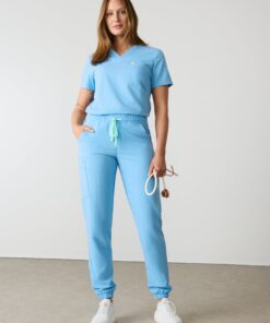 ROSIE RE-GARDE™ - CLASSIC BLUE - Jogger Scrub Pants - SILVADUR™