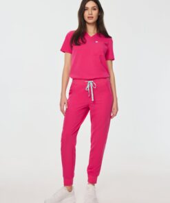DEMI RE-GARDE™ - PINK CRUSH - Jogger Scrub Pants - SILVADUR™