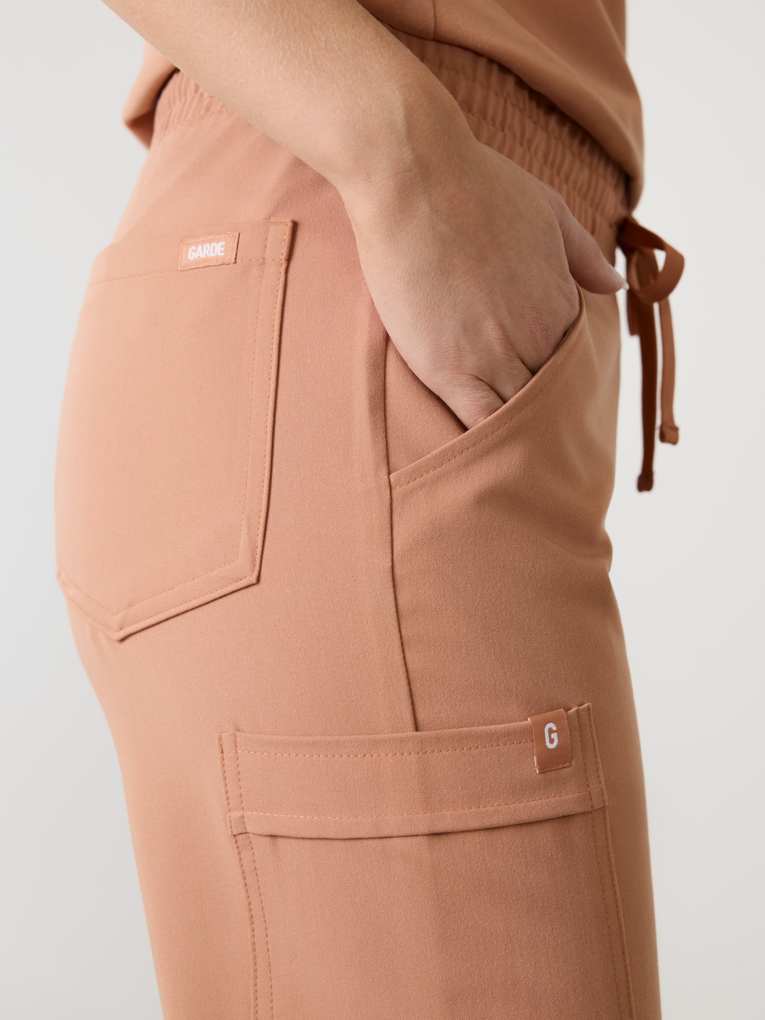 JULIETA RE-GARDE™ - MOCHA - Straight Cut Scrub Pants - SILVADUR™ - Image 4