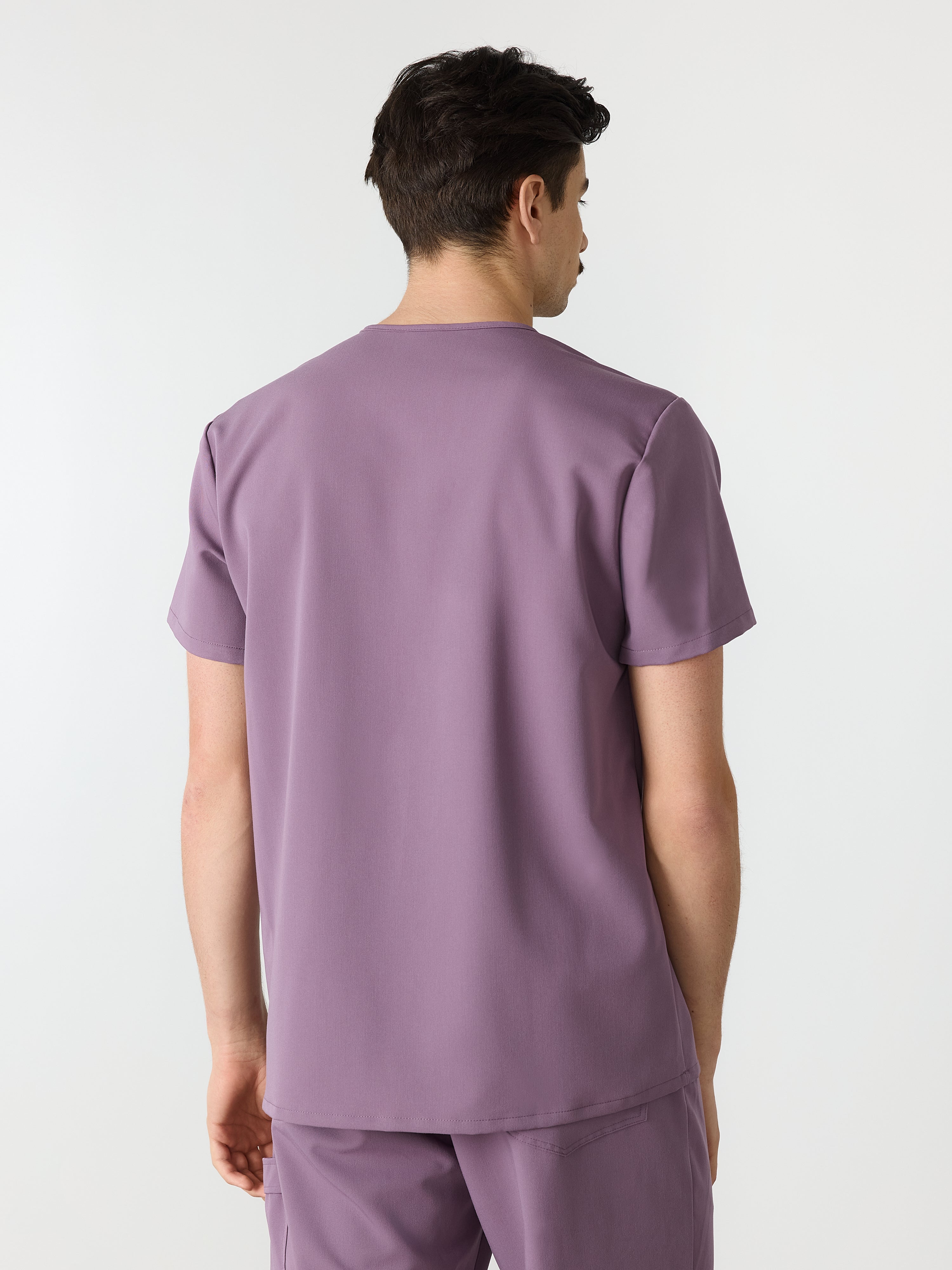 LOGAN RE-GARDE™ - DUSTY PURPLE - One Pocket Men's Scrub Top - SILVADUR™ - Image 3