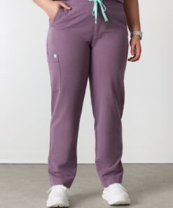 Alternative view of JULIETA RE-GARDE™ - DUSTY PURPLE - Straight Cut Scrub Pants - SILVADUR™