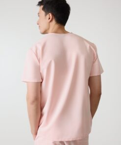 Alternative view of LOGAN RE-GARDE™ - ROSE QUARTZ - One Pocket Men's Scrub Top - SILVADUR™