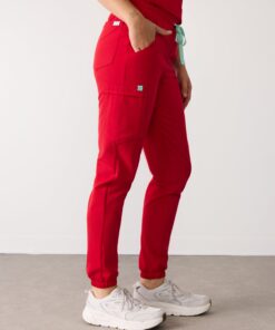 Alternative view of ROSIE RE-GARDE™ - CANDY CANE - Jogger Scrub Pants - SILVADUR™ - Final Sale