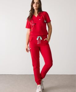 ROSIE RE-GARDE™ - CANDY CANE - Jogger Scrub Pants - SILVADUR™ - Final Sale