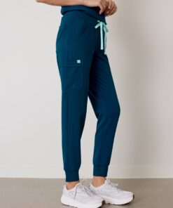Alternative view of DEMI RE-GARDE™ - OPAL BLUE - Jogger Scrub Pants - SILVADUR™