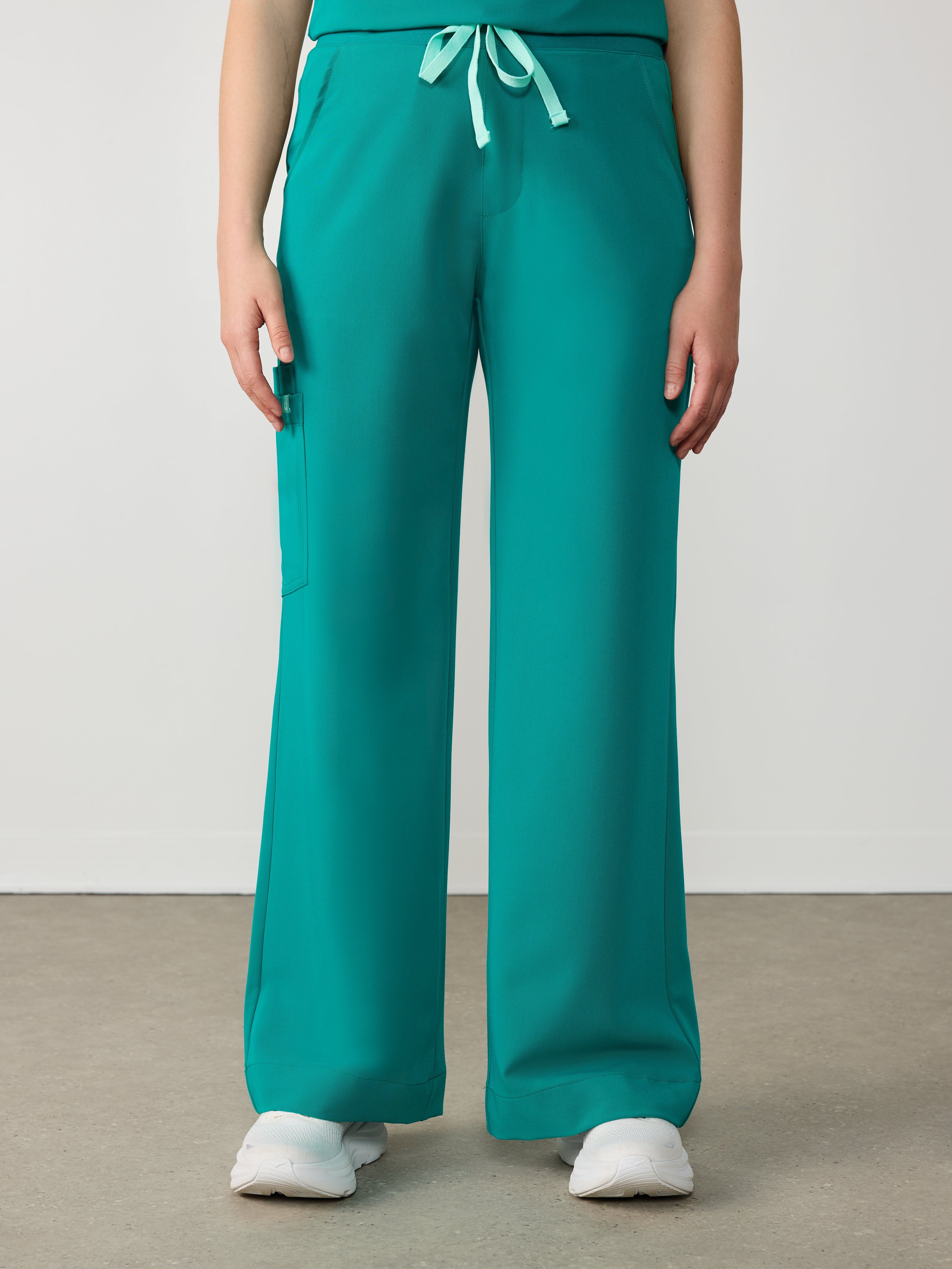 MILA RE-GARDE™ - ARCTIC MINT - Wide Leg Scrub Pants - SILVADUR™ - Image 5