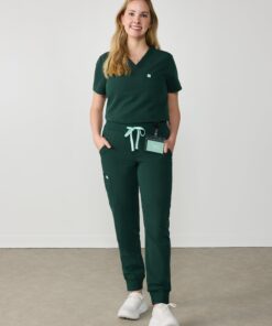 DEMI RE-GARDE™ - FOREST GREEN - Jogger Scrub Pants - SILVADUR™