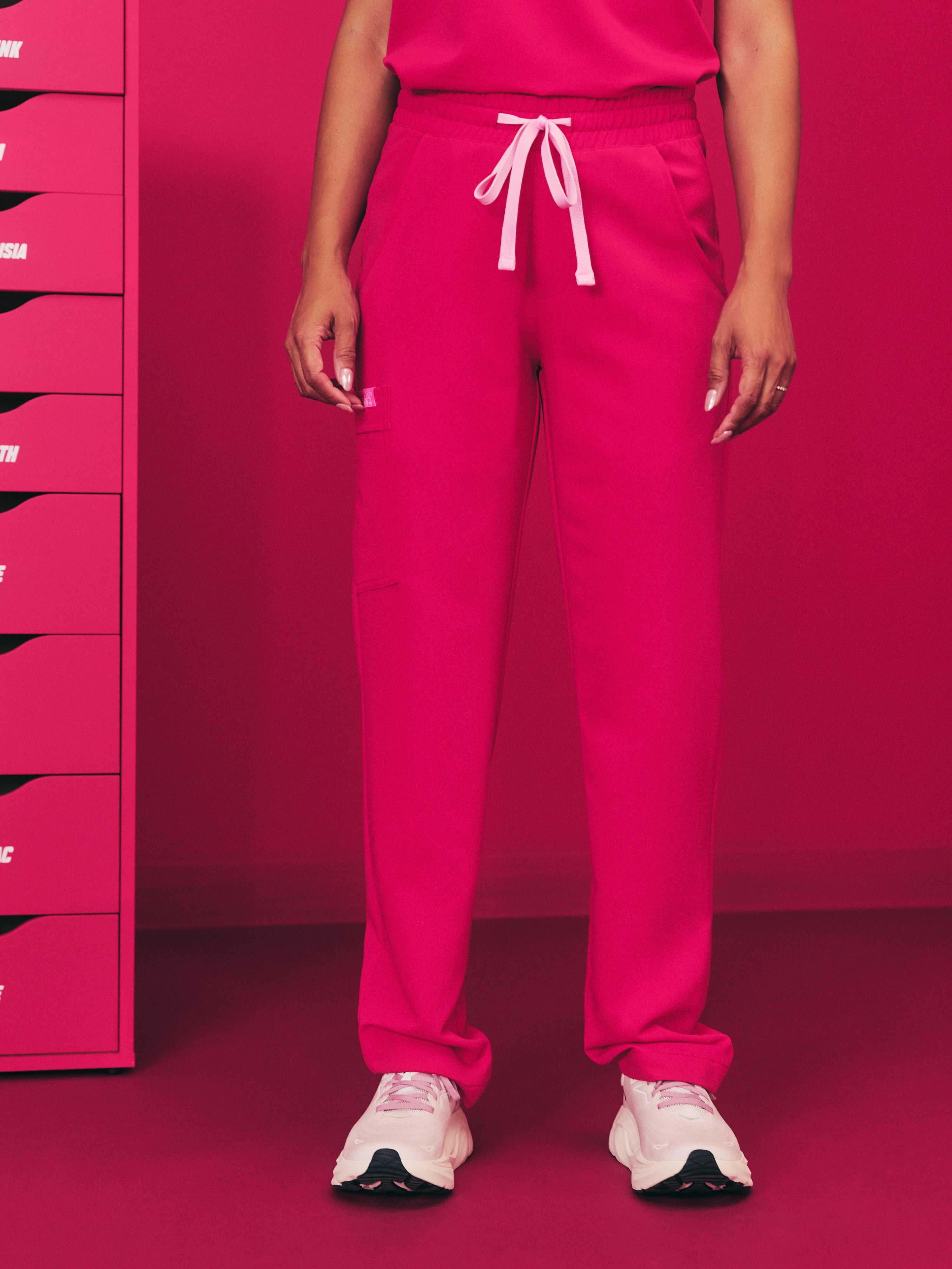 JULIETA RE-GARDE™ - VIBRANT FUCHSIA - Straight Cut Scrub Pants - SILVADUR™ - Image 2
