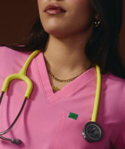 Alternative view of GABRIELLE RE-GARDE™ - G-M x PONY PINK - One Pocket Scrub Top - SILVADUR™