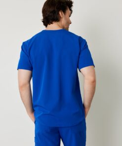 Alternative view of LOGAN RE-GARDE™ - ROYAL BLUE - One Pocket Men's Scrub Top - SILVADUR™