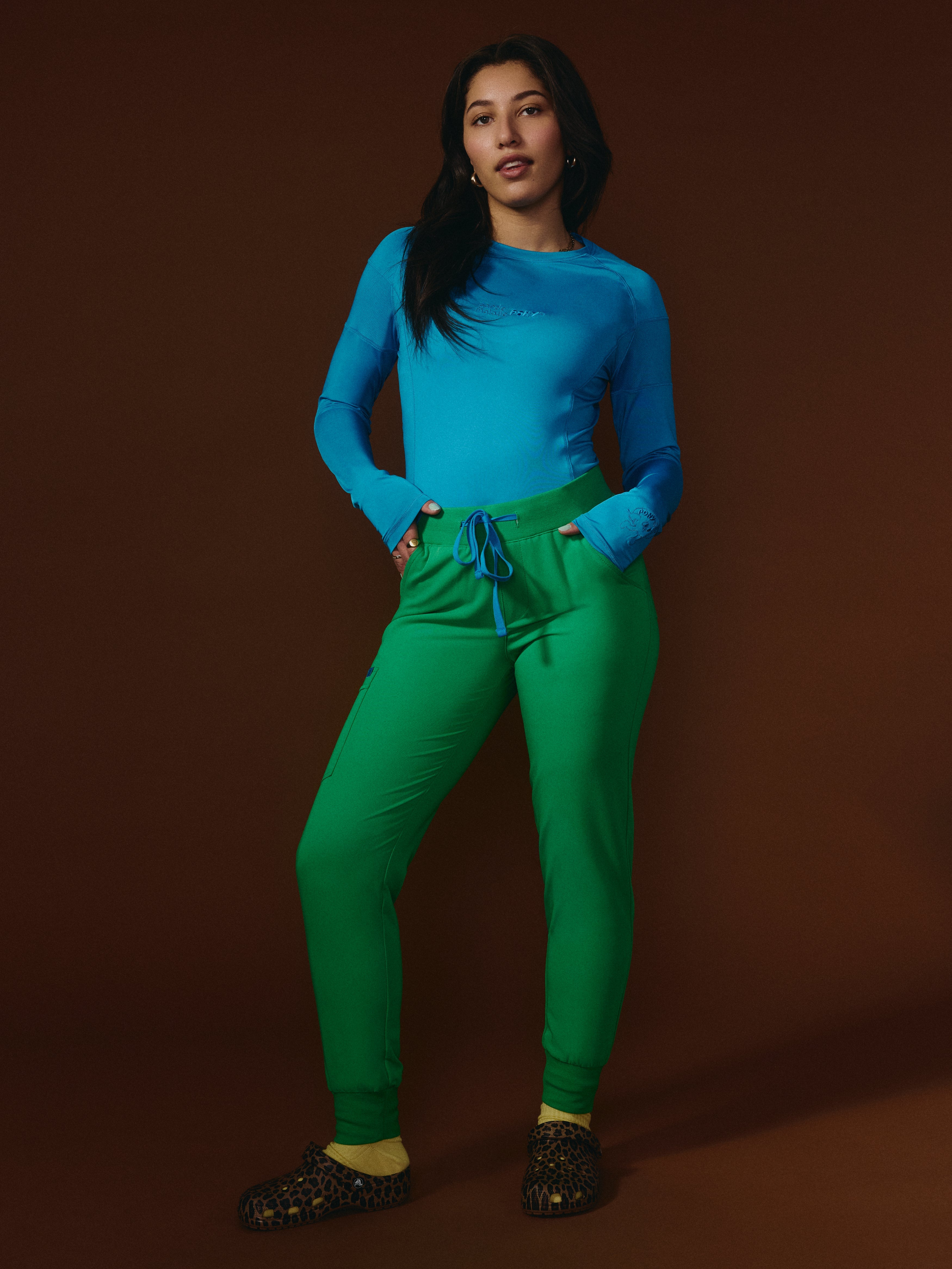 DEMI RE-GARDE™ - G-M x PONY GREEN - Jogger Scrub Pants - SILVADUR™