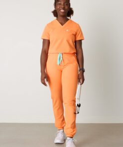ROSIE RE-GARDE™ - NECTARINE - Jogger Scrub Pants - SILVADUR™ - Final Sale