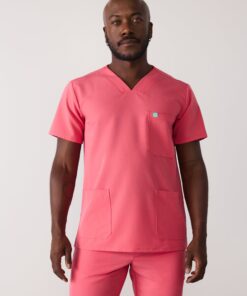 ZACK RE-GARDE™ - WARM EMBER - Three Pockets Men's Scrub Top - SILVADUR™ - Final Sale