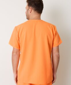 Alternative view of LOGAN RE-GARDE™ - NECTARINE - One Pocket Men's Scrub Top - SILVADUR™ - Final Sale