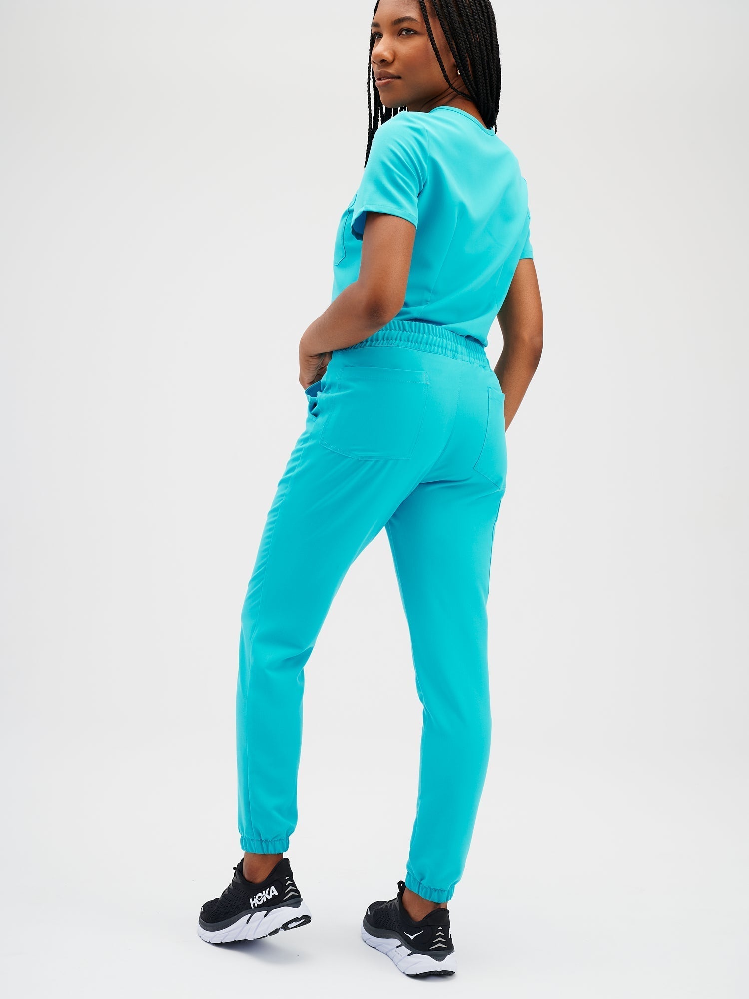 ROSIE RE-GARDE™ - TURQUOISE - Jogger Scrub Pants - Final Sale - Image 2
