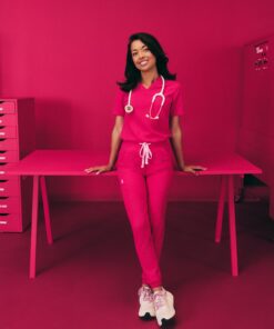 ROSIE RE-GARDE™ - VIBRANT FUCHSIA - Jogger Scrub Pants - SILVADUR™