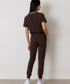 Alternative view of DEMI RE-GARDE™ - CHOCOLATE - Jogger Scrub Pants - SILVADUR™