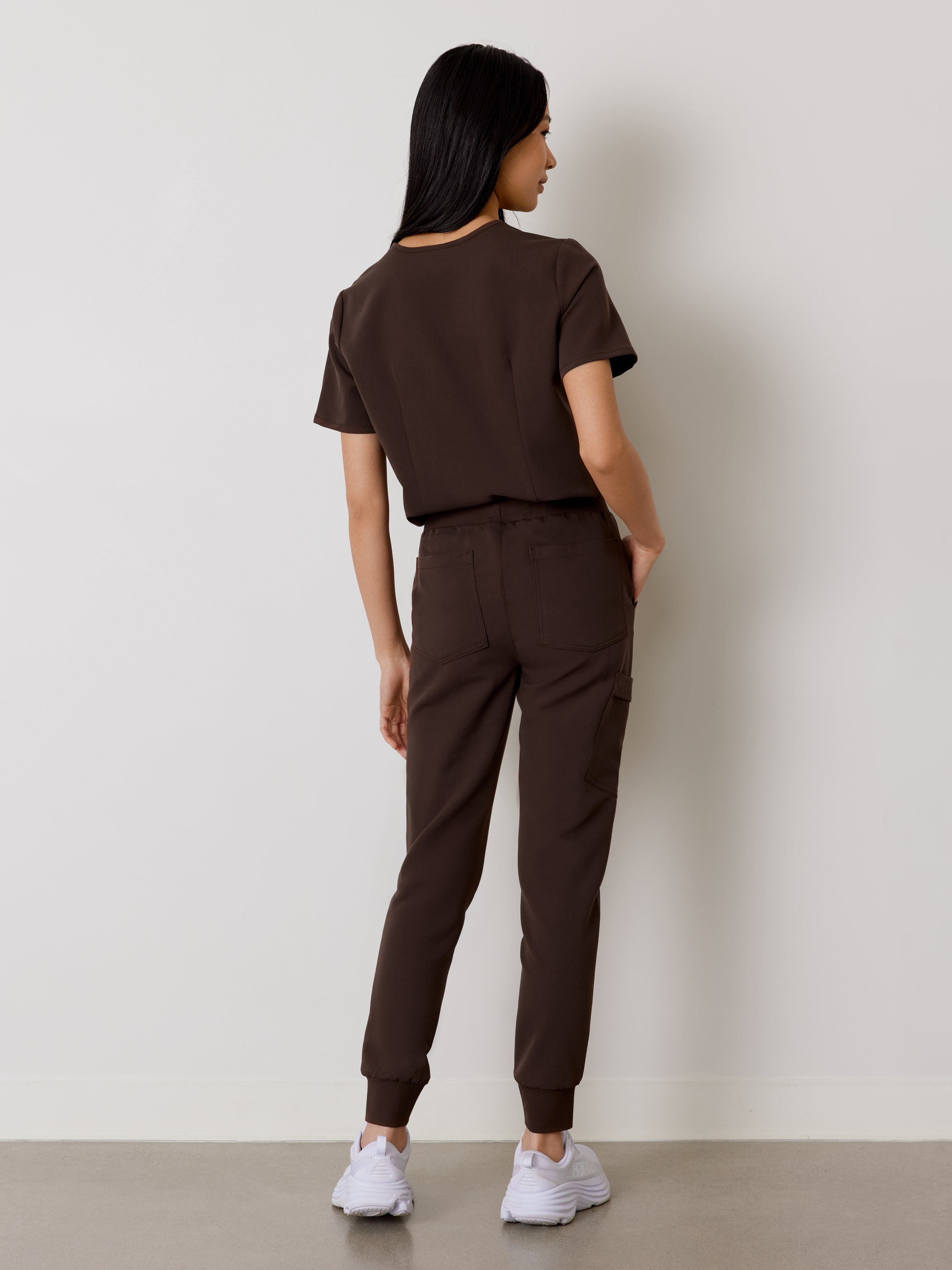 DEMI RE-GARDE™ - CHOCOLATE - Jogger Scrub Pants - SILVADUR™ - Image 2