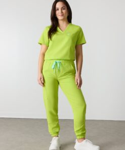 ROSIE RE-GARDE™ - LIME - Jogger Scrub Pants - SILVADUR™