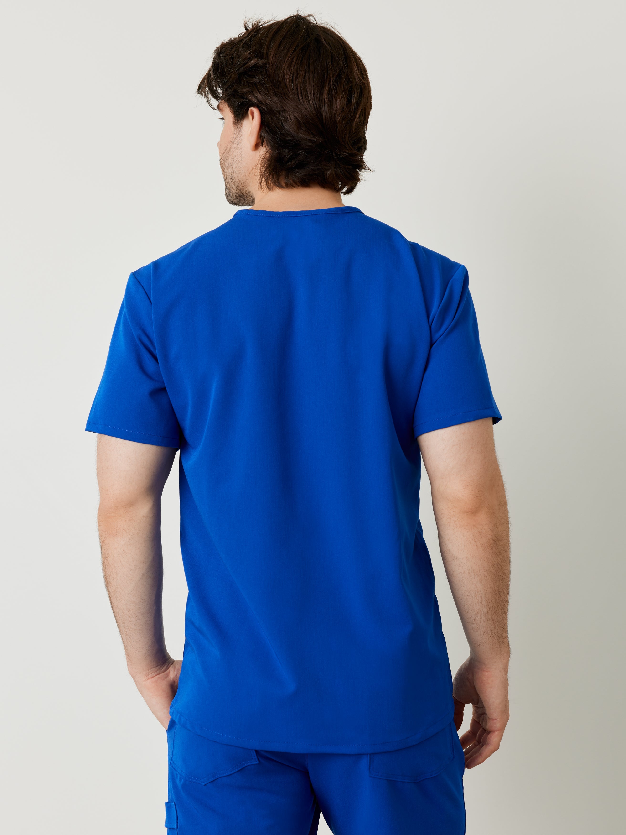 ZACK RE-GARDE™ - ROYAL BLUE - Three Pockets Men's Scrub Top - SILVADUR™ - Image 3