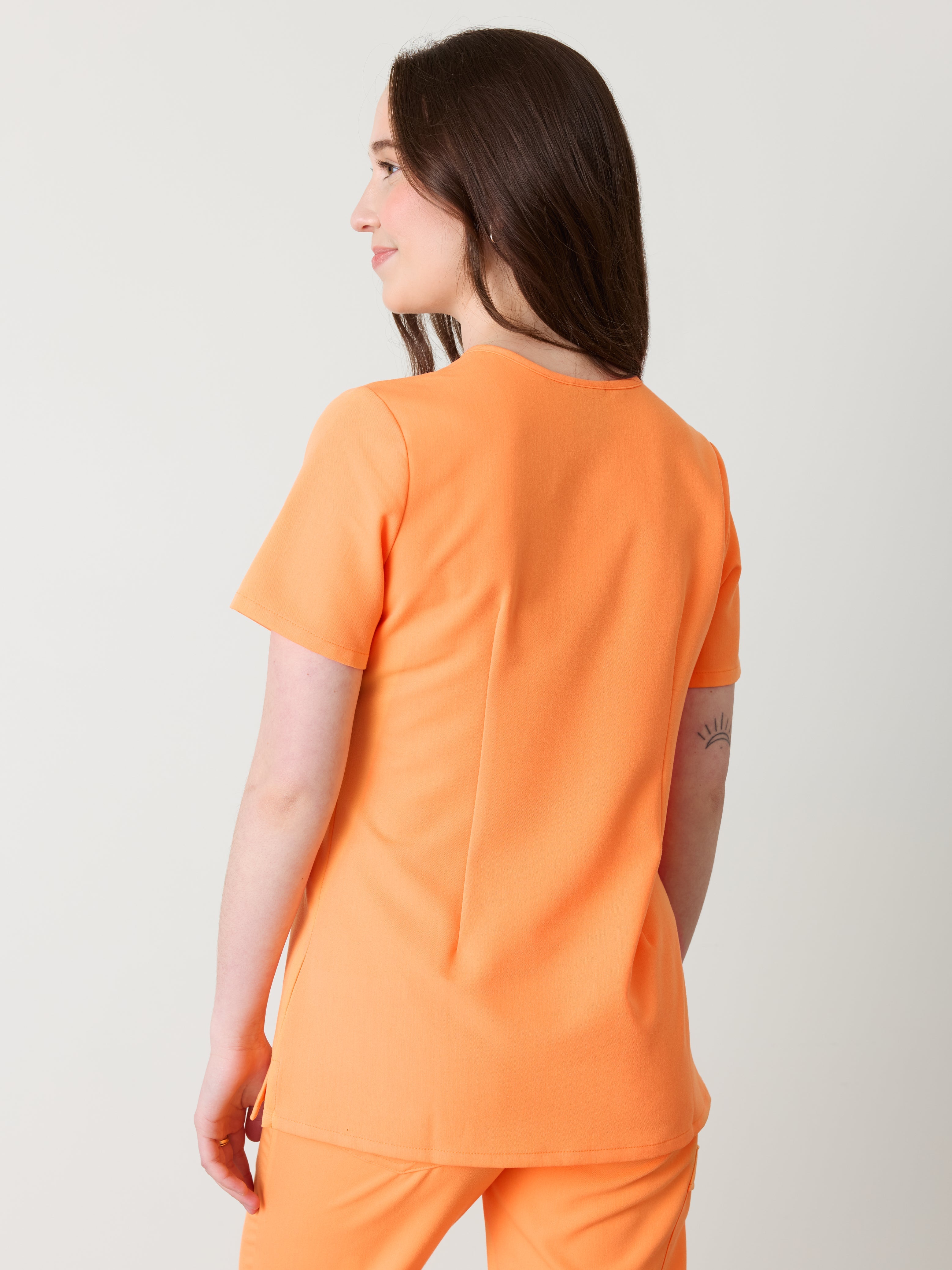 GABRIELLE RE-GARDE™ - NECTARINE - One Pocket Scrub Top - SILVADUR™ - Final Sale - Image 2