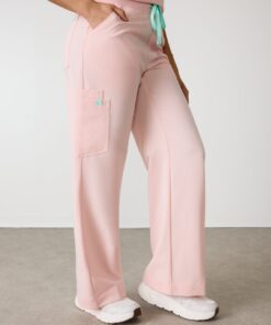 Alternative view of MILA RE-GARDE™ - ROSE QUARTZ - Wide Leg Scrub Pants - SILVADUR™