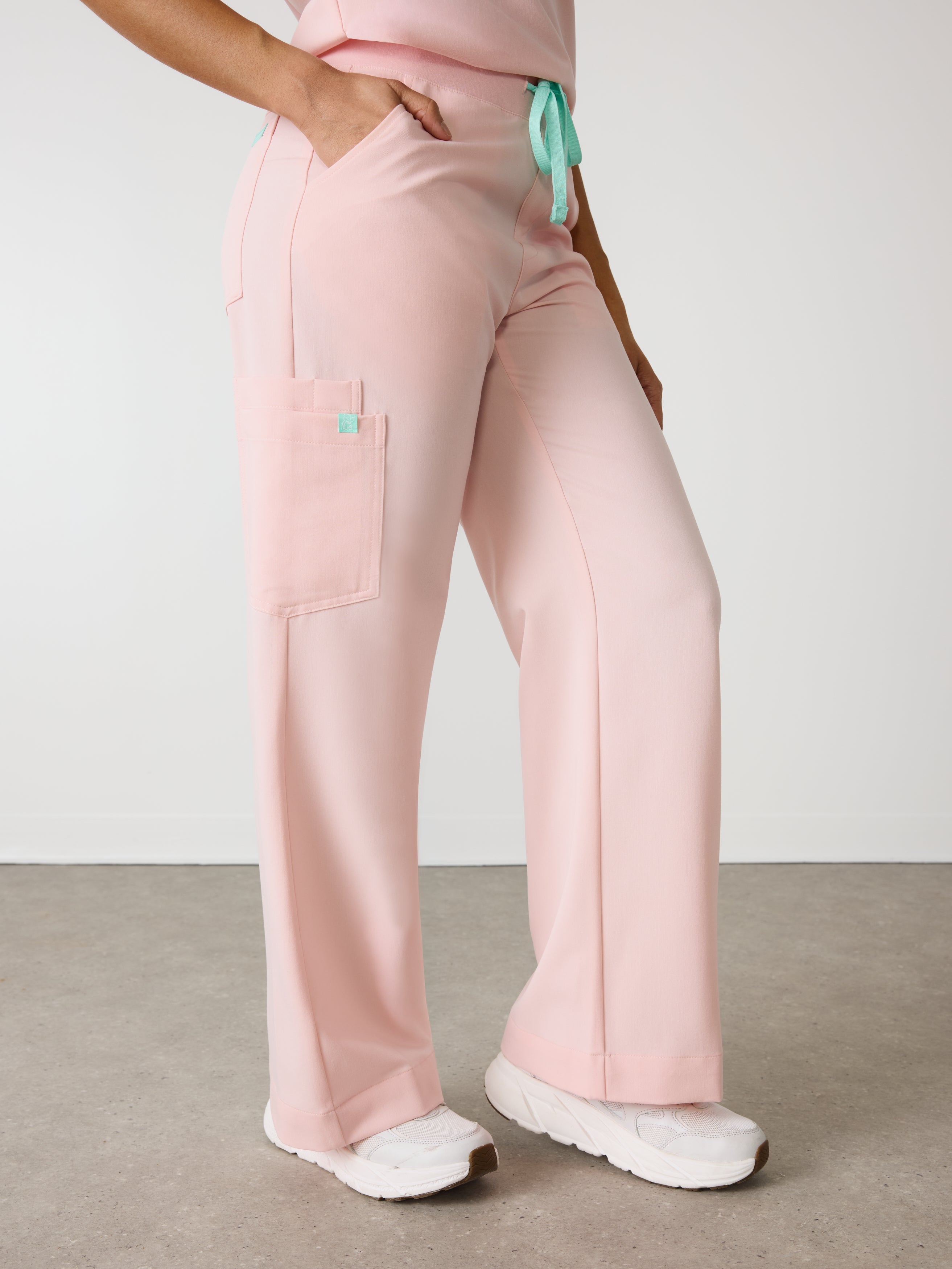 MILA RE-GARDE™ - ROSE QUARTZ - Wide Leg Scrub Pants - SILVADUR™ - Image 2