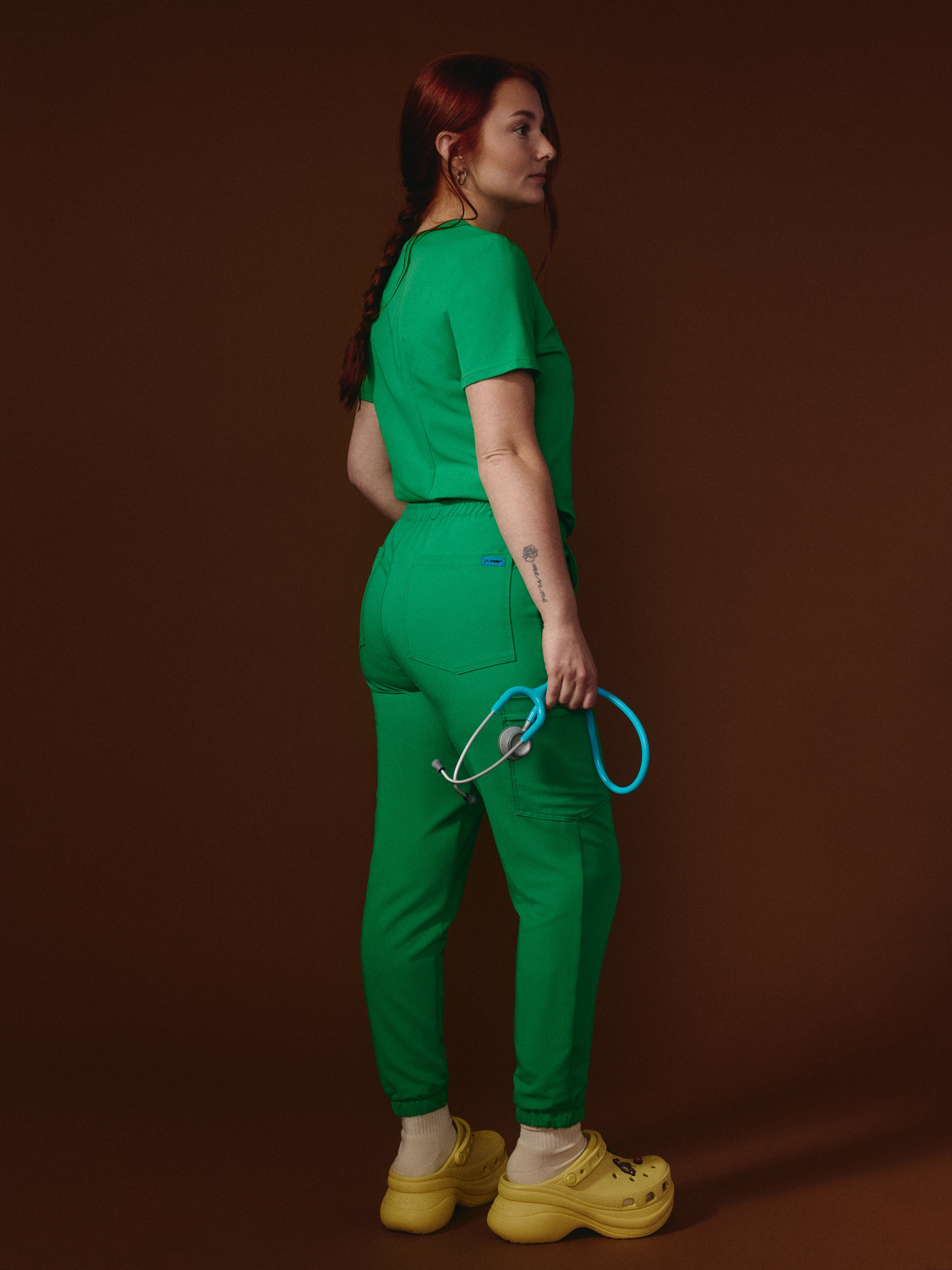 ROSIE RE-GARDE™ - G-M x PONY GREEN - Jogger Scrub Pants - SILVADUR™ - Image 3