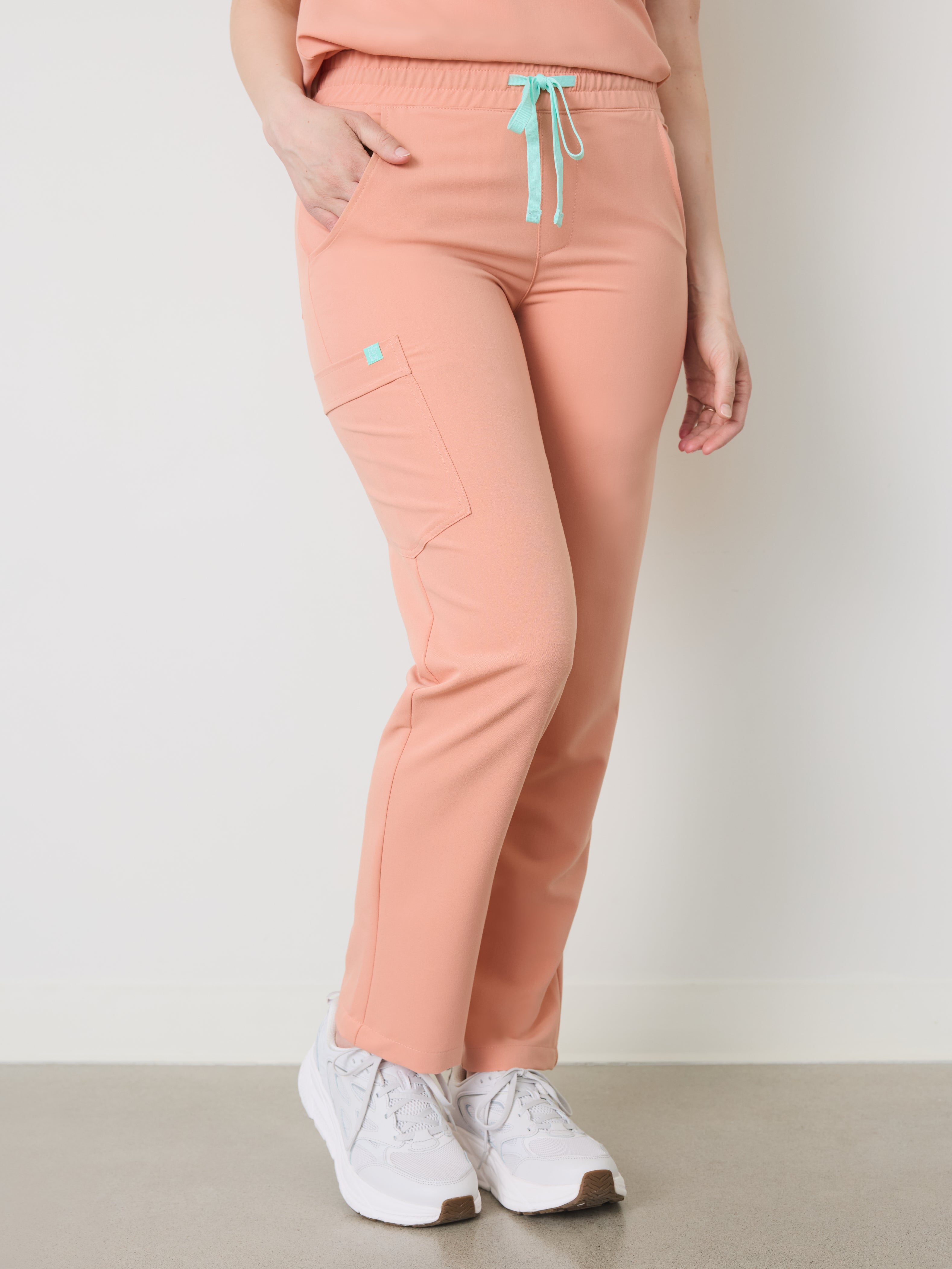 JULIETA RE-GARDE™ - PEACH - Straight Cut Scrub Pants - SILVADUR™ - Final Sale - Image 2