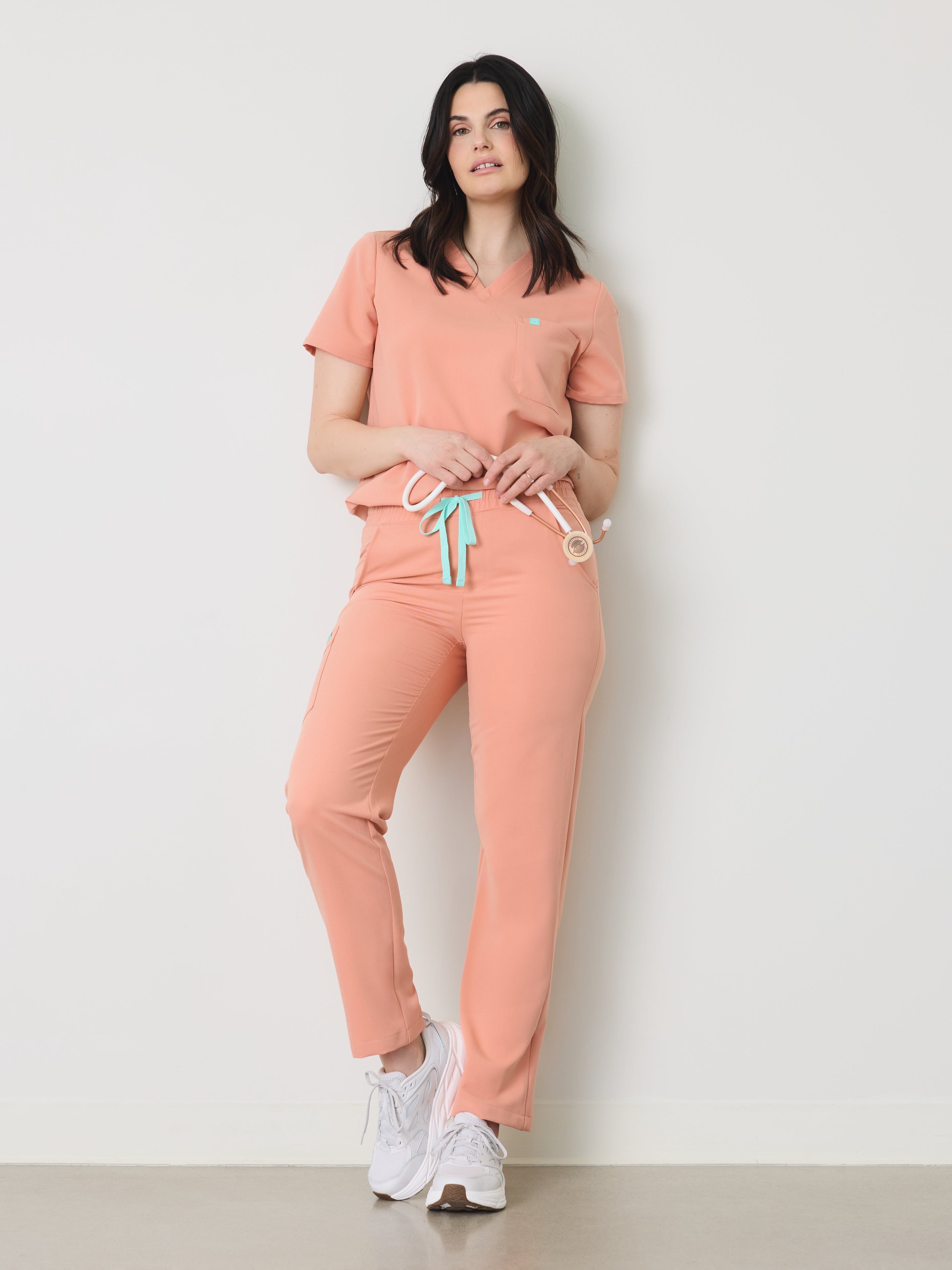 JULIETA RE-GARDE™ - PEACH - Straight Cut Scrub Pants - SILVADUR™ - Final Sale