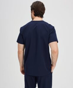 Alternative view of LOGAN RE-GARDE™ - NAVY - One Pocket Men's Scrub Top - Final Sale