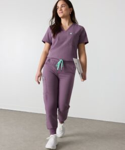 DEMI RE-GARDE™ - DUSTY PURPLE - Jogger Scrub Pants - SILVADUR™