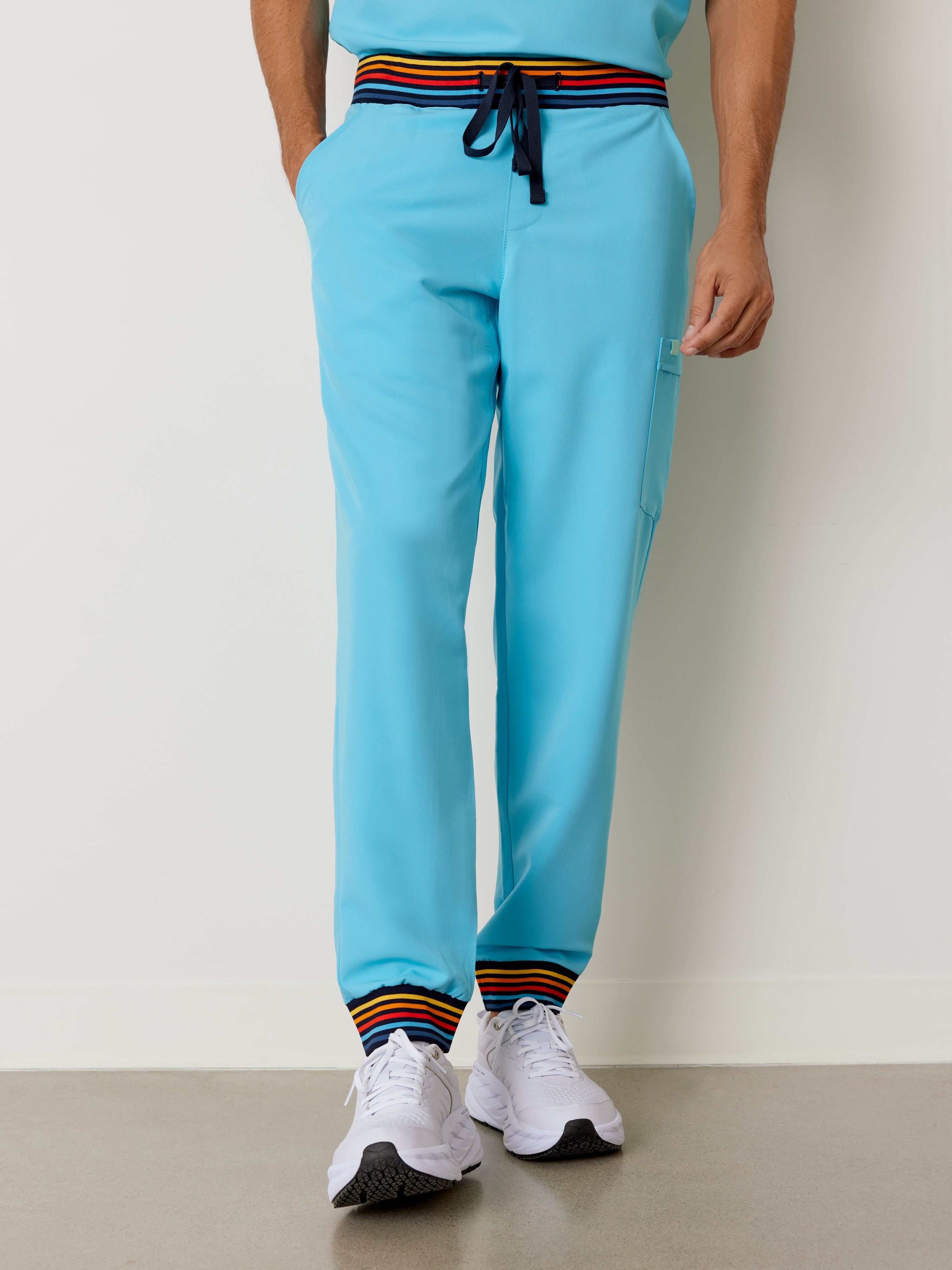 BRUCE RE-GARDE™ - RETRO BLUE - Men's Jogger Pants - Final Sale - Image 3