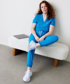 Alternative view of ROSIE RE-GARDE™ - AZURE BLUE - Jogger Scrub Pants - Final Sale