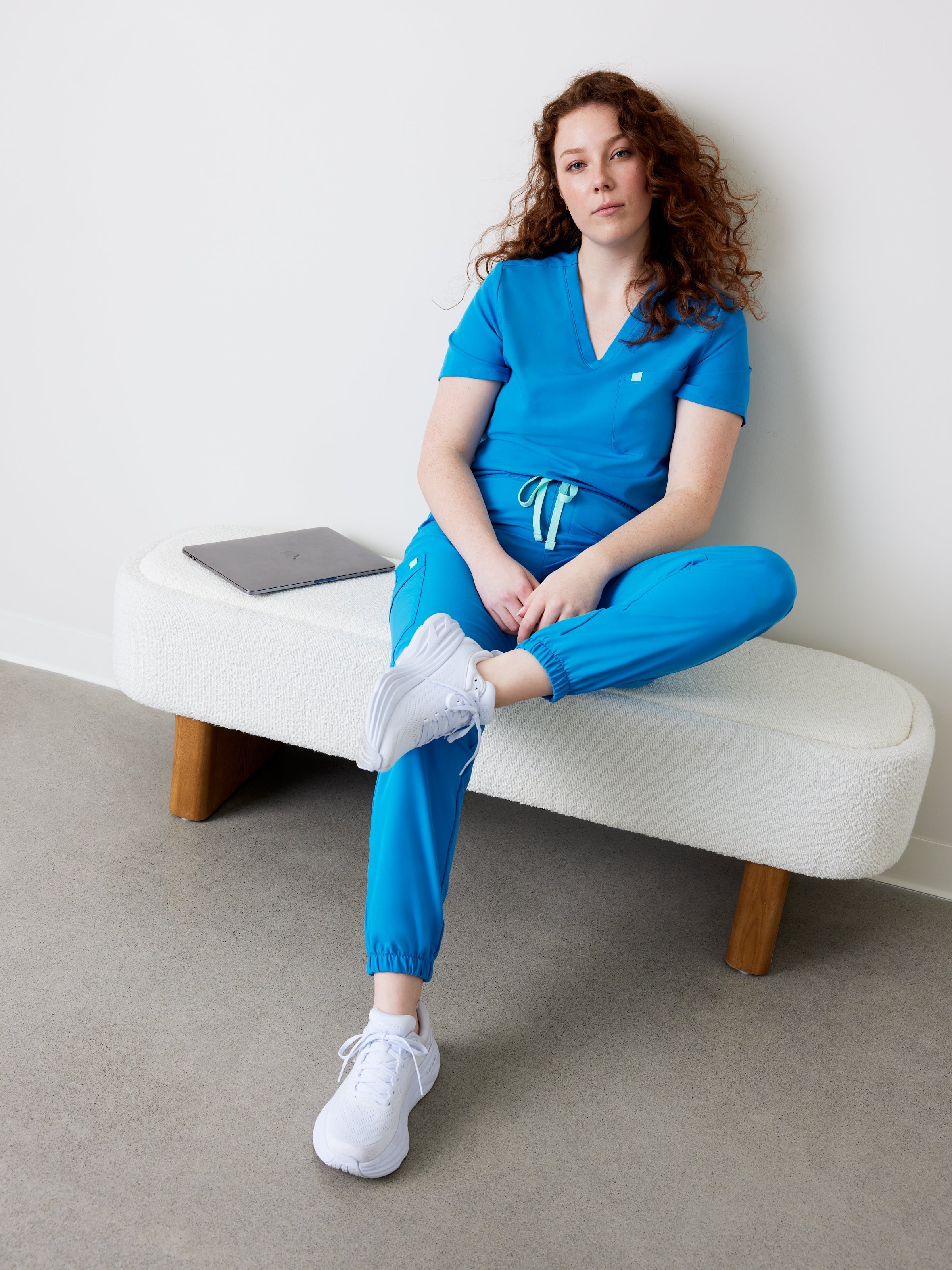 ROSIE RE-GARDE™ - AZURE BLUE - Jogger Scrub Pants - Final Sale - Image 2