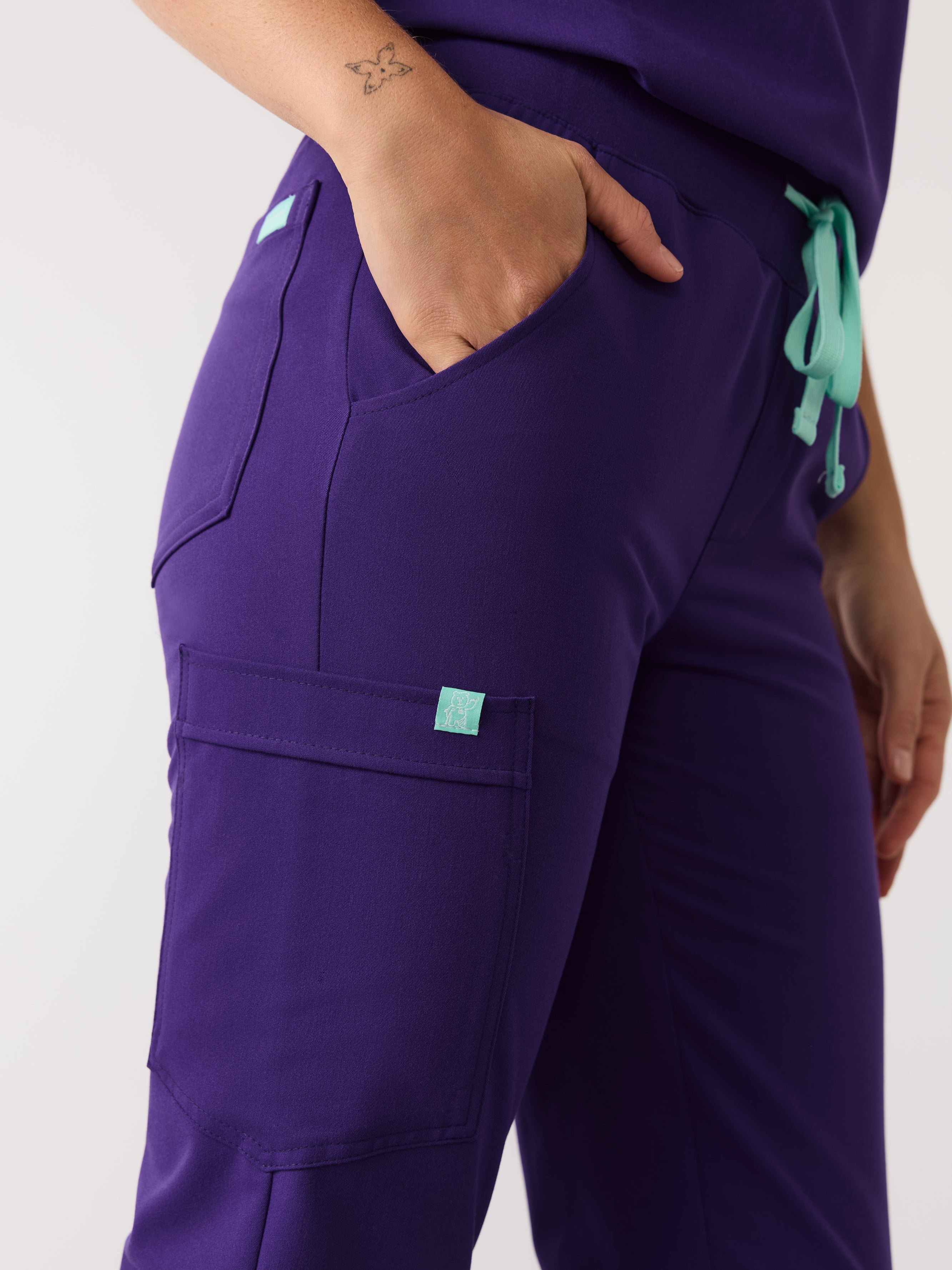 DEMI RE-GARDE™ - MIDNIGHT VELVET - Jogger Scrub Pants - SILVADUR™ - Final Sale - Image 4