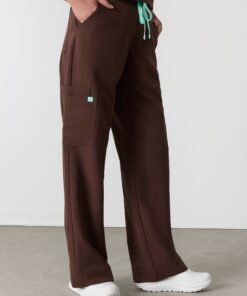 Alternative view of MILA RE-GARDE™ - CHOCOLATE - Wide Leg Scrub Pants - SILVADUR™