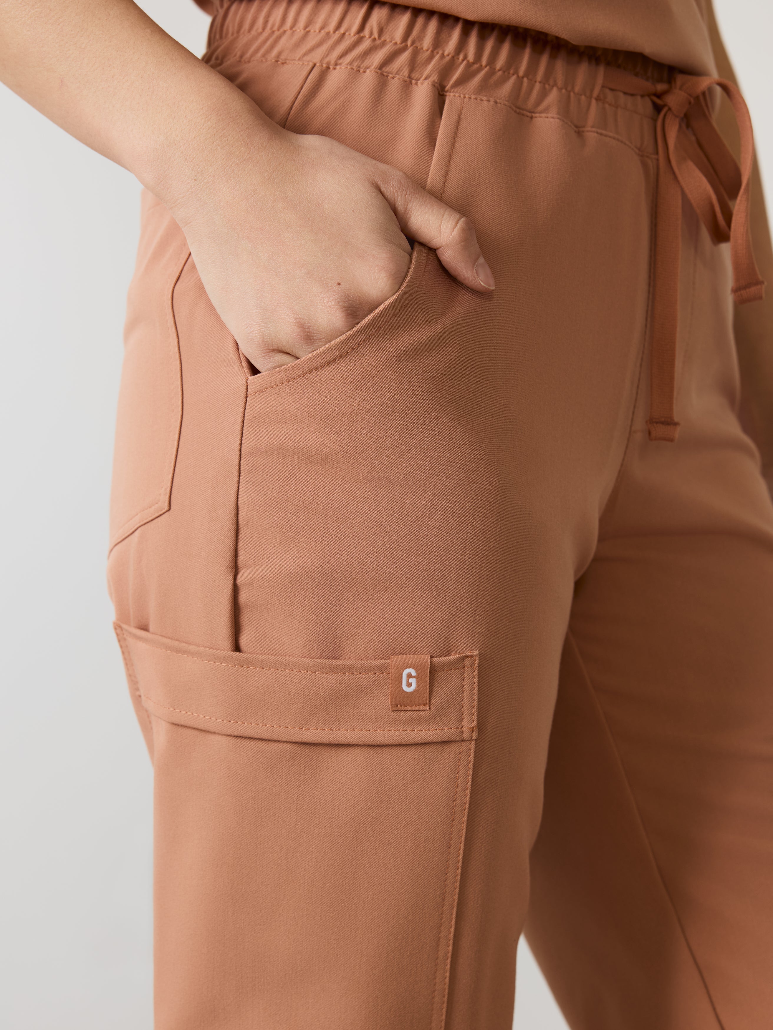 ROSIE RE-GARDE™ - MOCHA - Jogger Scrub Pants - SILVADUR™ - Image 3