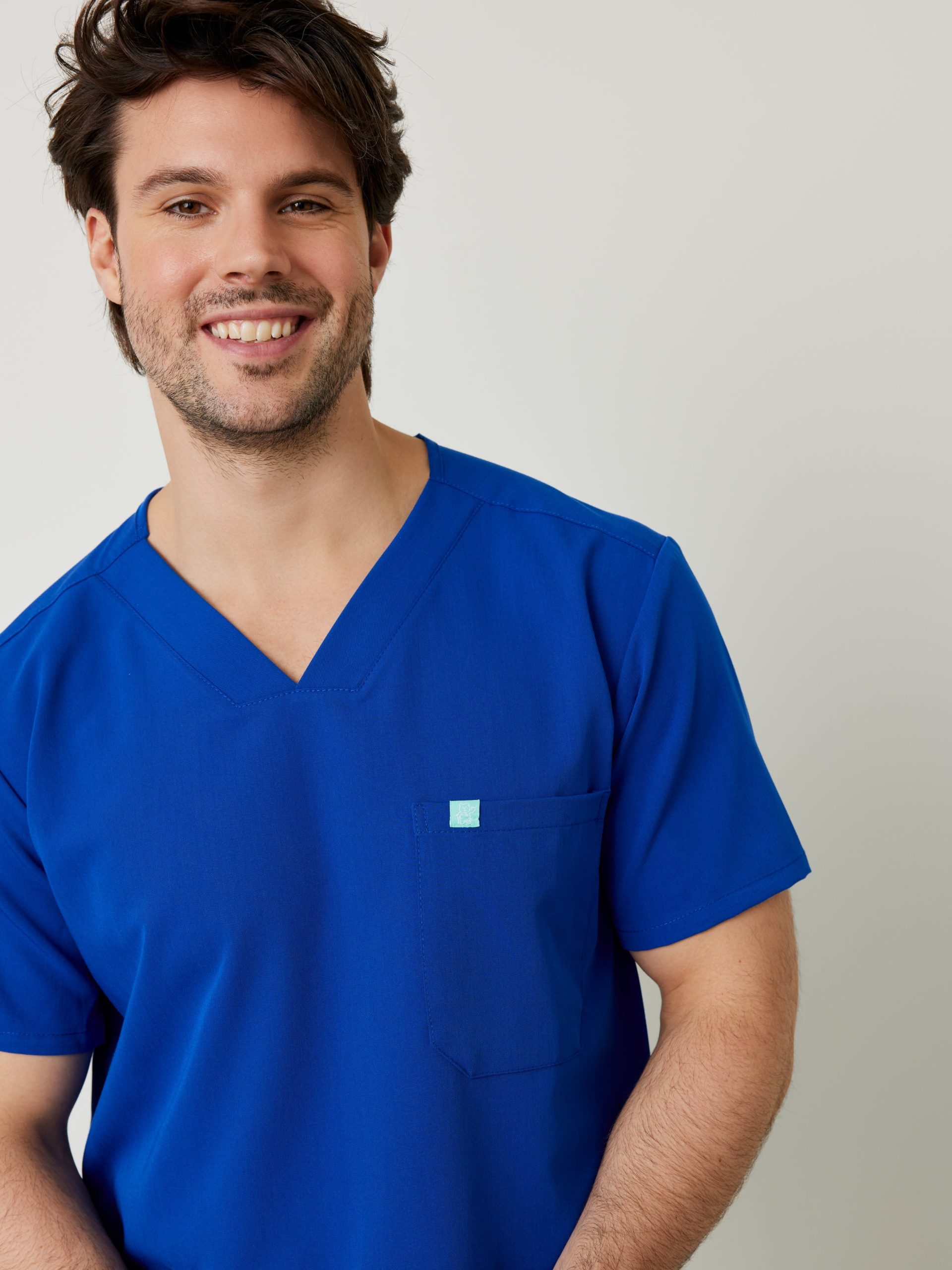 ZACK RE-GARDE™ - ROYAL BLUE - Three Pockets Men's Scrub Top - SILVADUR™ - Image 2