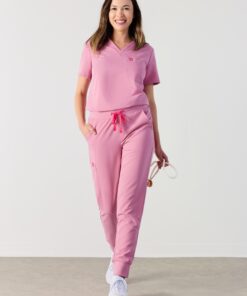 DEMI RE-GARDE™ - HOPEFUL PINK - Jogger Scrub Pants - SILVADUR™ - Final Sale