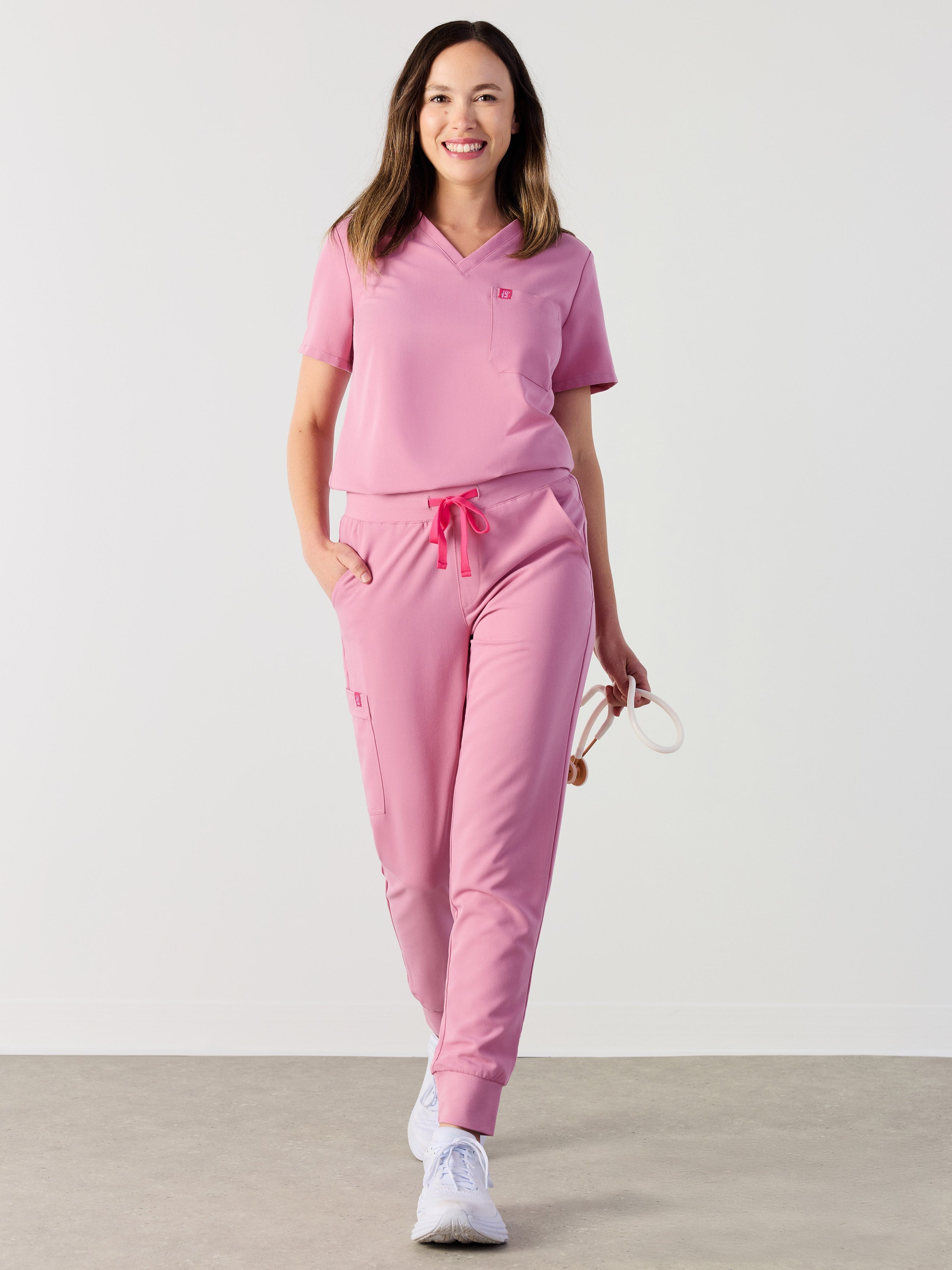 DEMI RE-GARDE™ - HOPEFUL PINK - Jogger Scrub Pants - SILVADUR™ - Final Sale