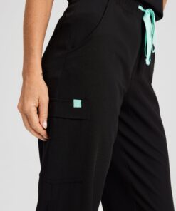 Alternative view of JULIETA RE-GARDE™ - BLACK - Straight Cut Scrub Pants - SILVADUR™