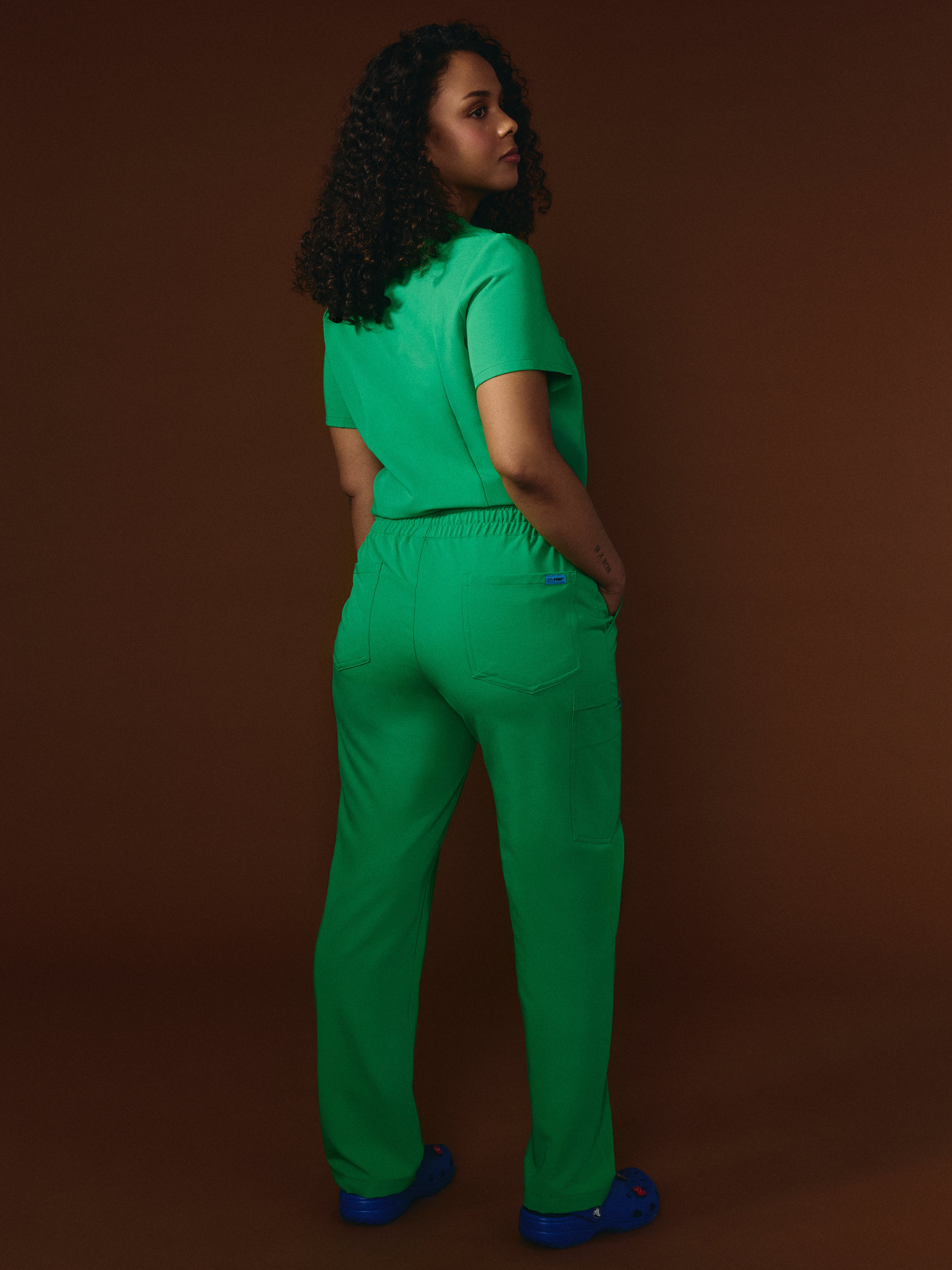 JULIETA RE-GARDE™ - G-M x PONY GREEN - Straight Cut Scrub Pants - SILVADUR™ - Image 4